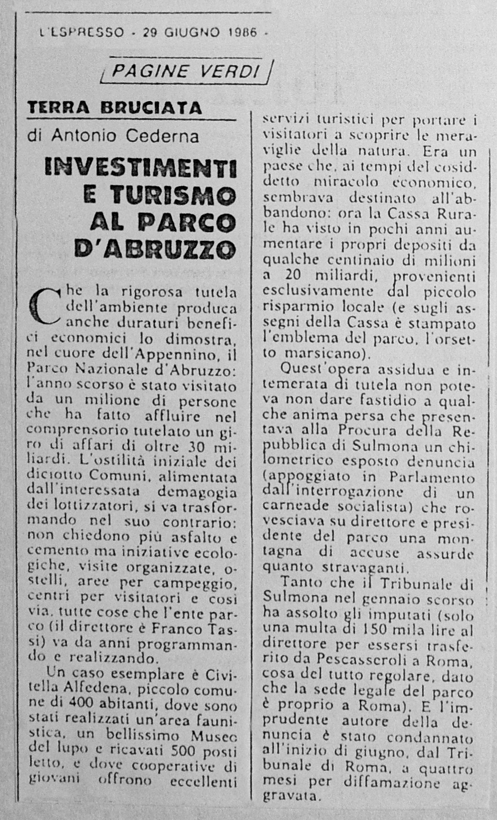 1986.06.29. Espresso. Cederna, verde industria